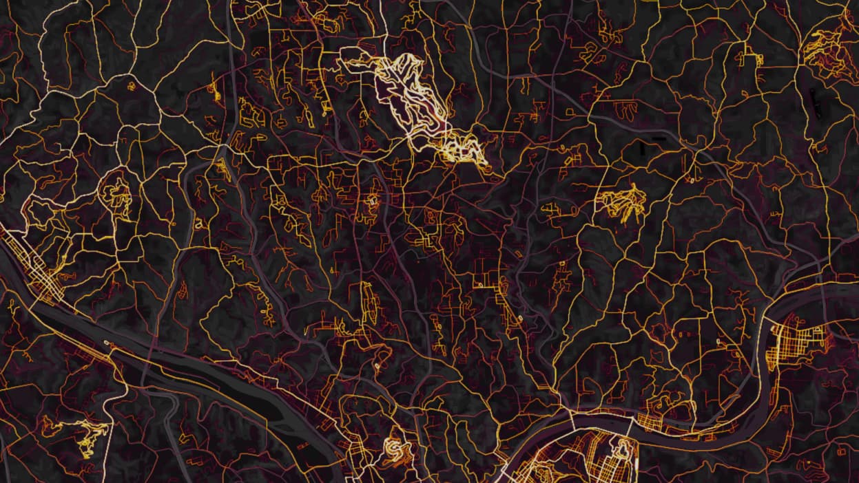 mapa de calor do Strava