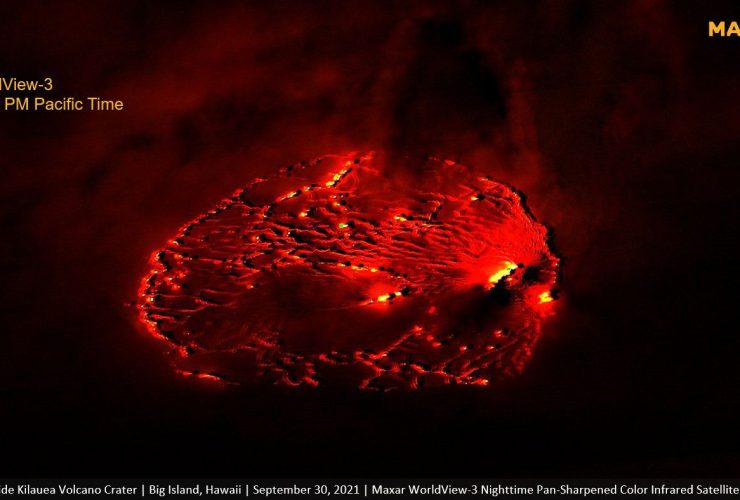 1633706523 1 min Environment Kilauea volcano eruption is photographed from space