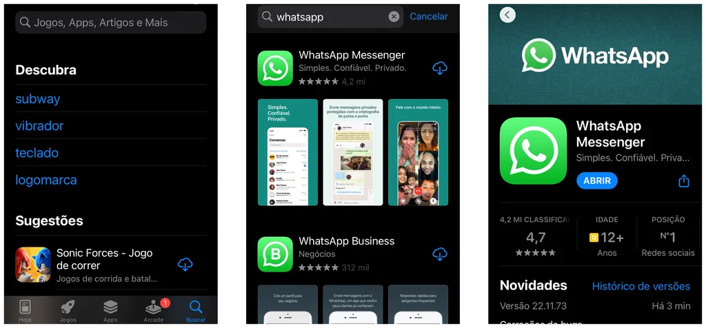 3 miniOSHow to download WhatsApp on iPhone First steps