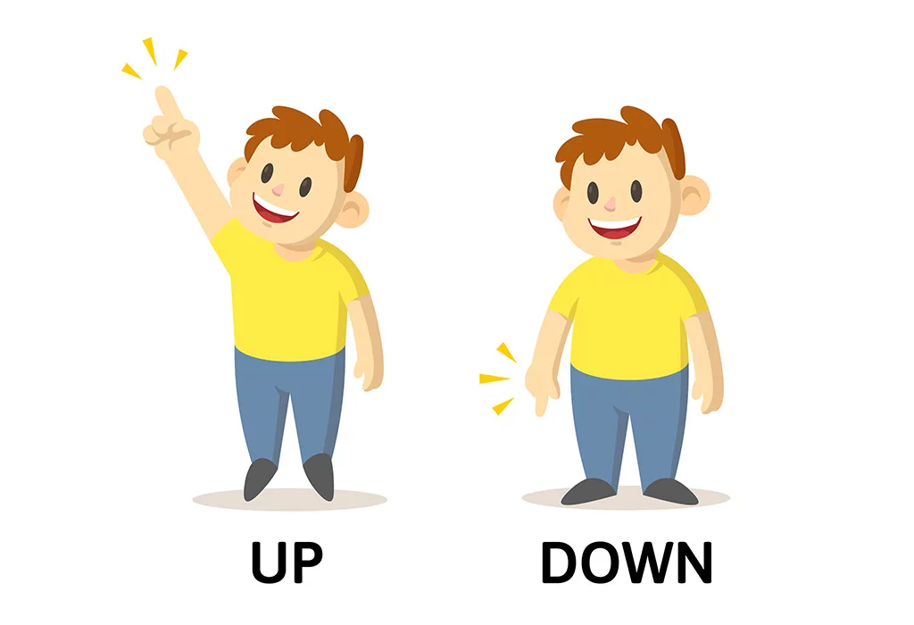 Conceito para cima e para baixo para pré-escolares e crianças 26 Up-And-Down