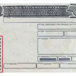Número do espelho da CNH