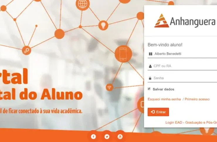 Portal do Aluno Anhanguera login