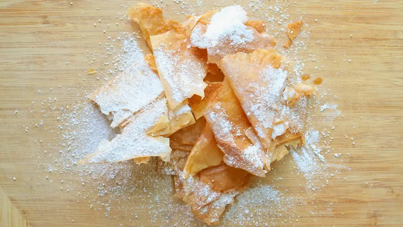 Mime-se com chips de phyllo doces e amanteigados