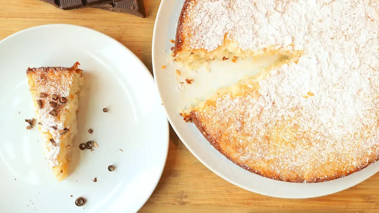 bolo de macaroon de coco