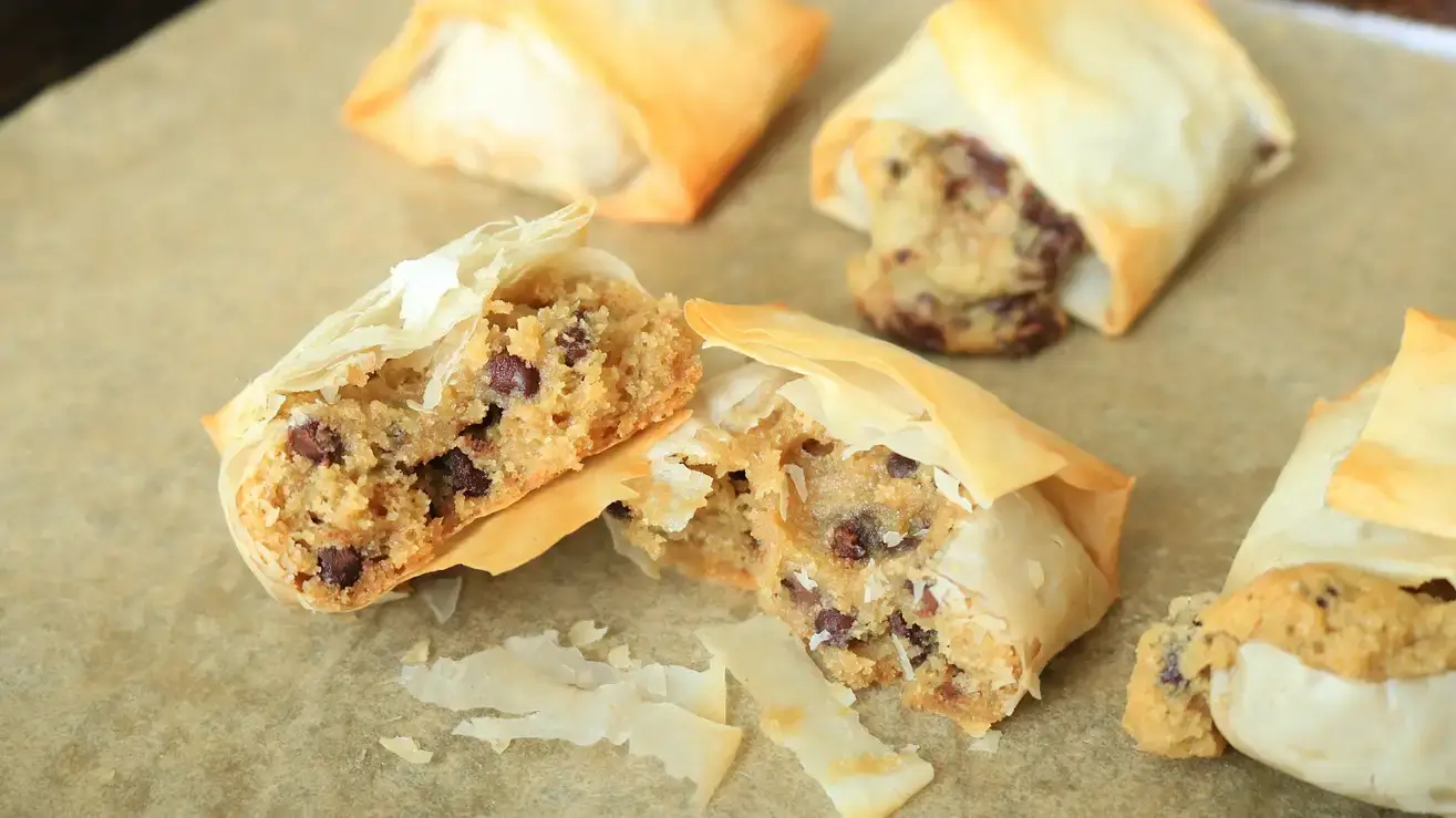 você não embrulhou seus biscoitos em massa filo