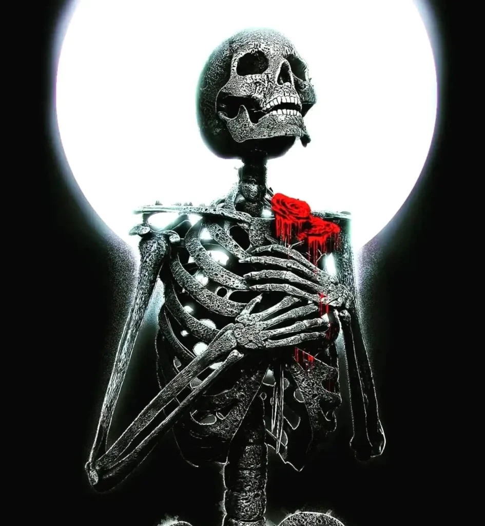 triste photo de squelette pour zap