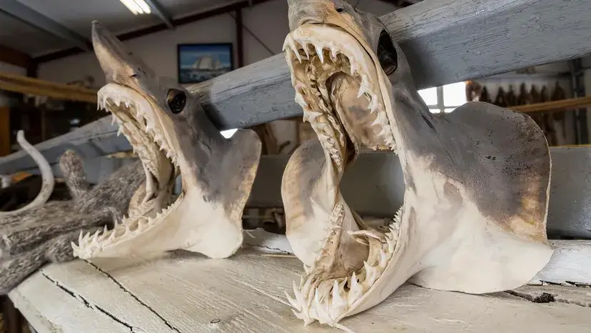 Crânios de tubarões da Groenlândia