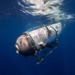 O submersível turístico Titan é mostrado em uma missão anterior