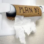 nada de papel higiênico ou limpeza