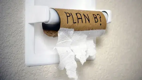 nada de papel higiênico ou limpeza