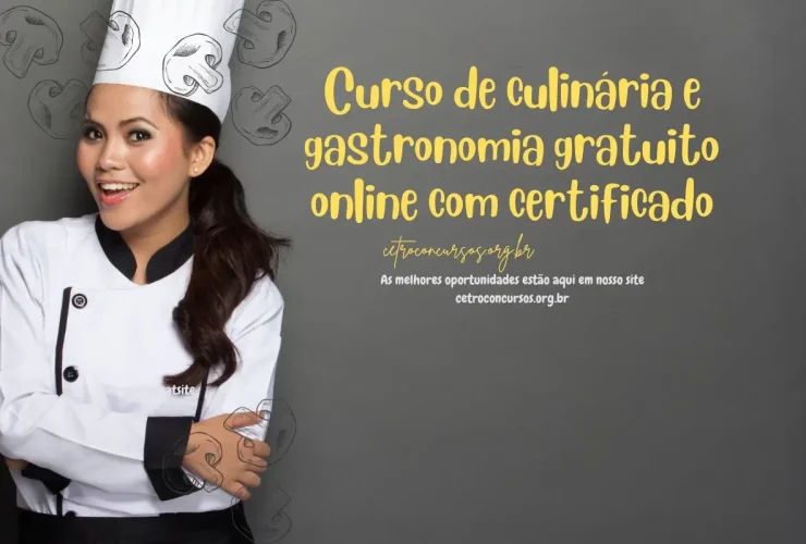 Curso de culinária e gastronomia gratuito online com certificado