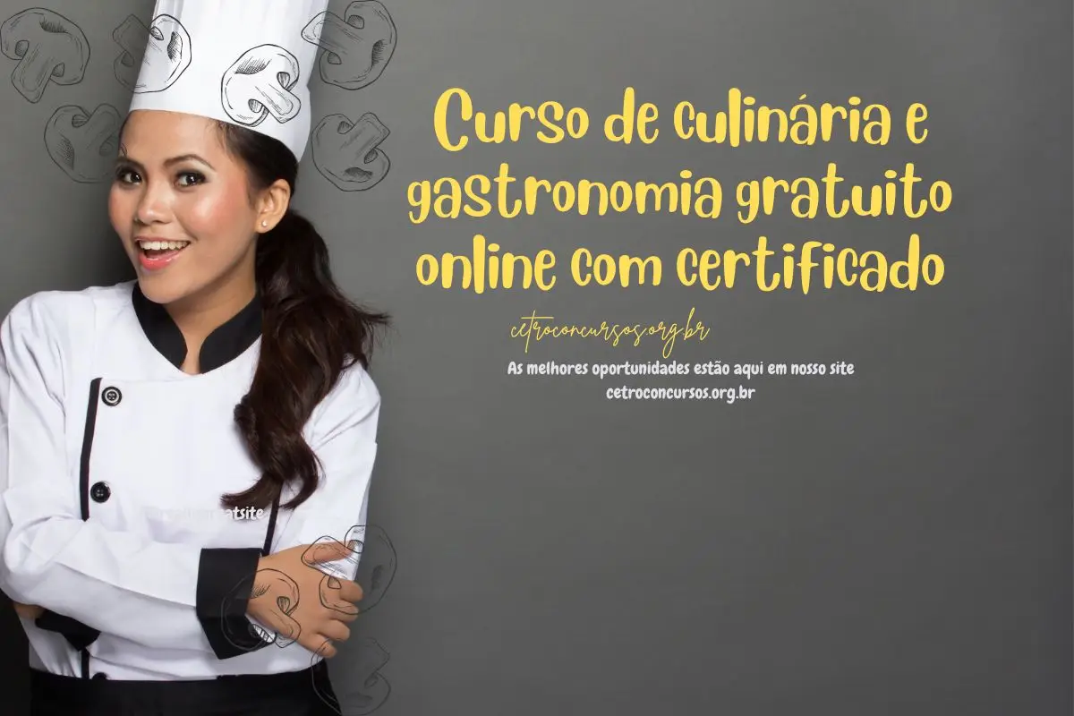 Curso de culinária e gastronomia gratuito online com certificado