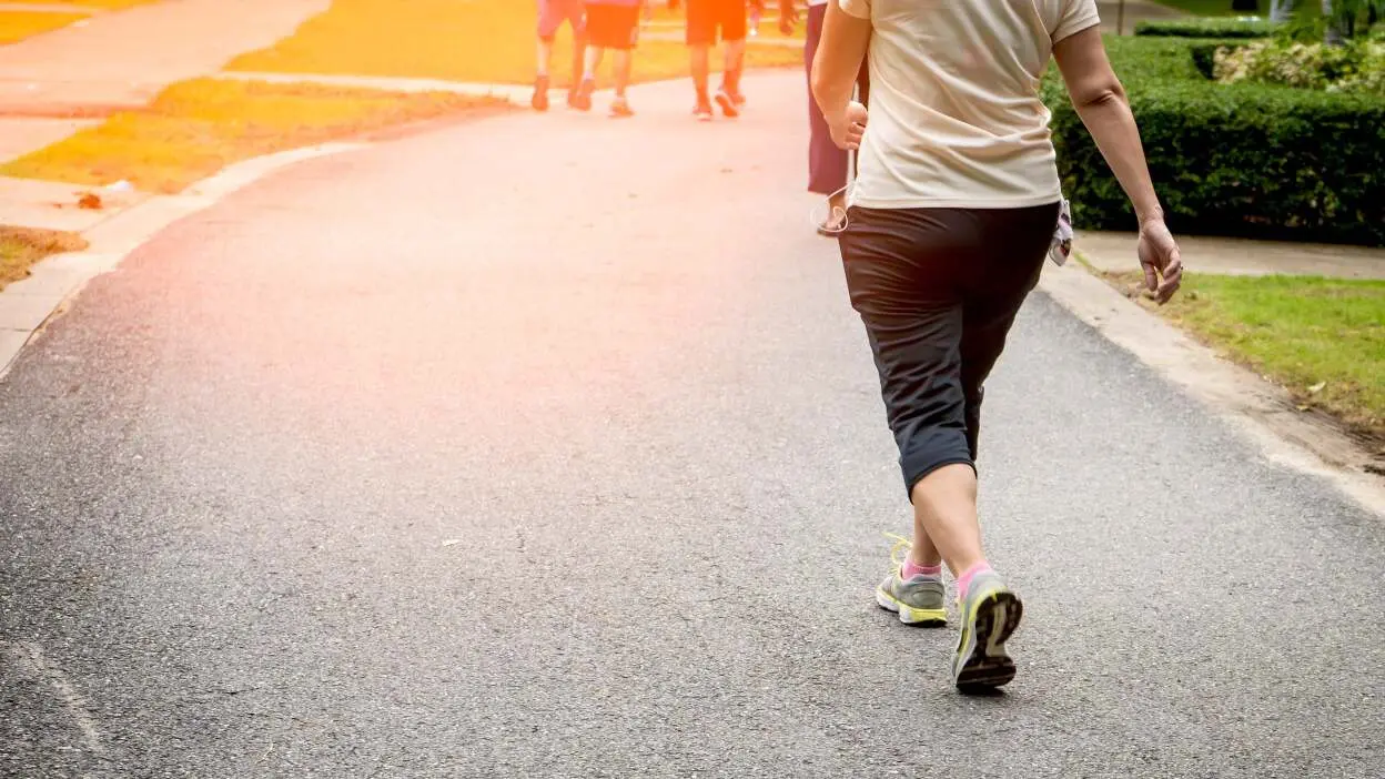 caminhar durante a corrida