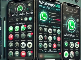 Explorando os Melhores Mods de WhatsApp: WhatsApp GB, WhatsApp Aero e Muito Mais 4 DALL·E 2024 08 13 01.52.24 An image showcasing the theme of WhatsApp mods highlighting WhatsApp GB and WhatsApp Aero. The image should feature smartphone screens displaying the