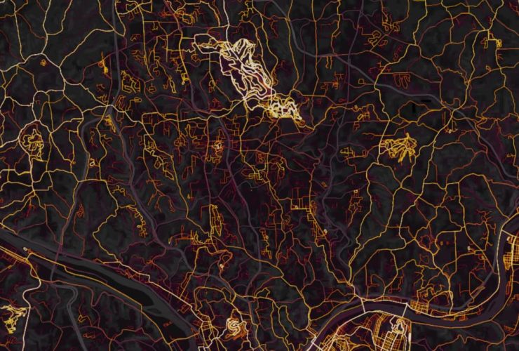 mapa de calor do Strava