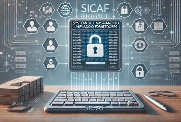 batch DALL·E 2024 11 11 12.18.49 A professional illustration of the SICAF Sistema de Cadastramento Unificado de Fornecedores representing a unified supplier registration system in