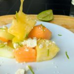 saladas com um vinagrete