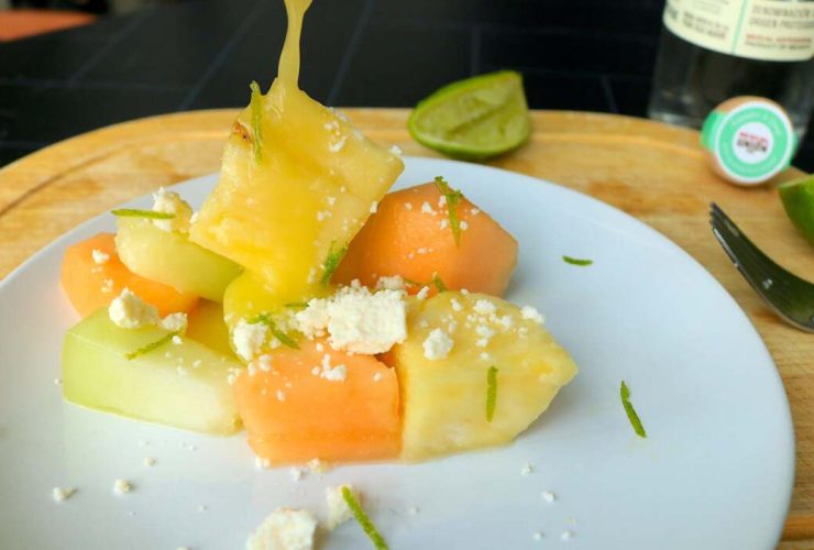 saladas com um vinagrete
