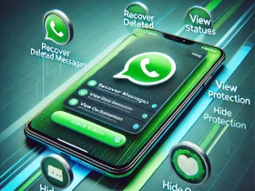 Imagem destacada do artigo sobre GB WhatsApp Anti Delete, mostrando seus benefícios, como recuperar mensagens apagadas, visualizar status deletados, proteção anti-ban, ocultar status online e personalização avançada.