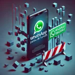 Imagem mostrando um smartphone com o ícone do WhatsApp GB exibindo uma mensagem de erro, representando o tema 'Por que o WhatsApp GB parou de funcionar'.