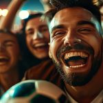 soccer fans cheering their team